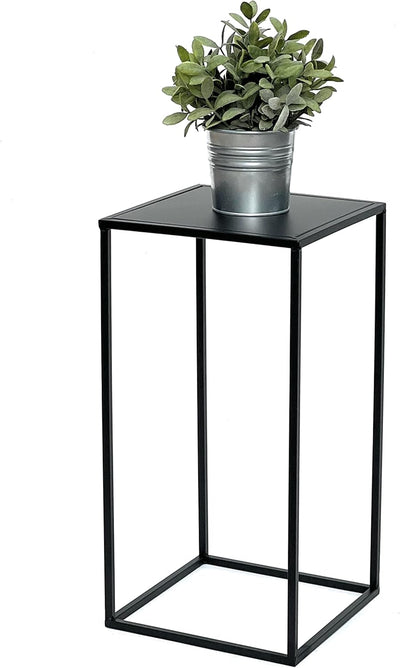 DanDiBo Blumenhocker Metall Schwarz Eckig 60-50 cm Blumenständer Beistelltisch 96312 Blumensäule Mod