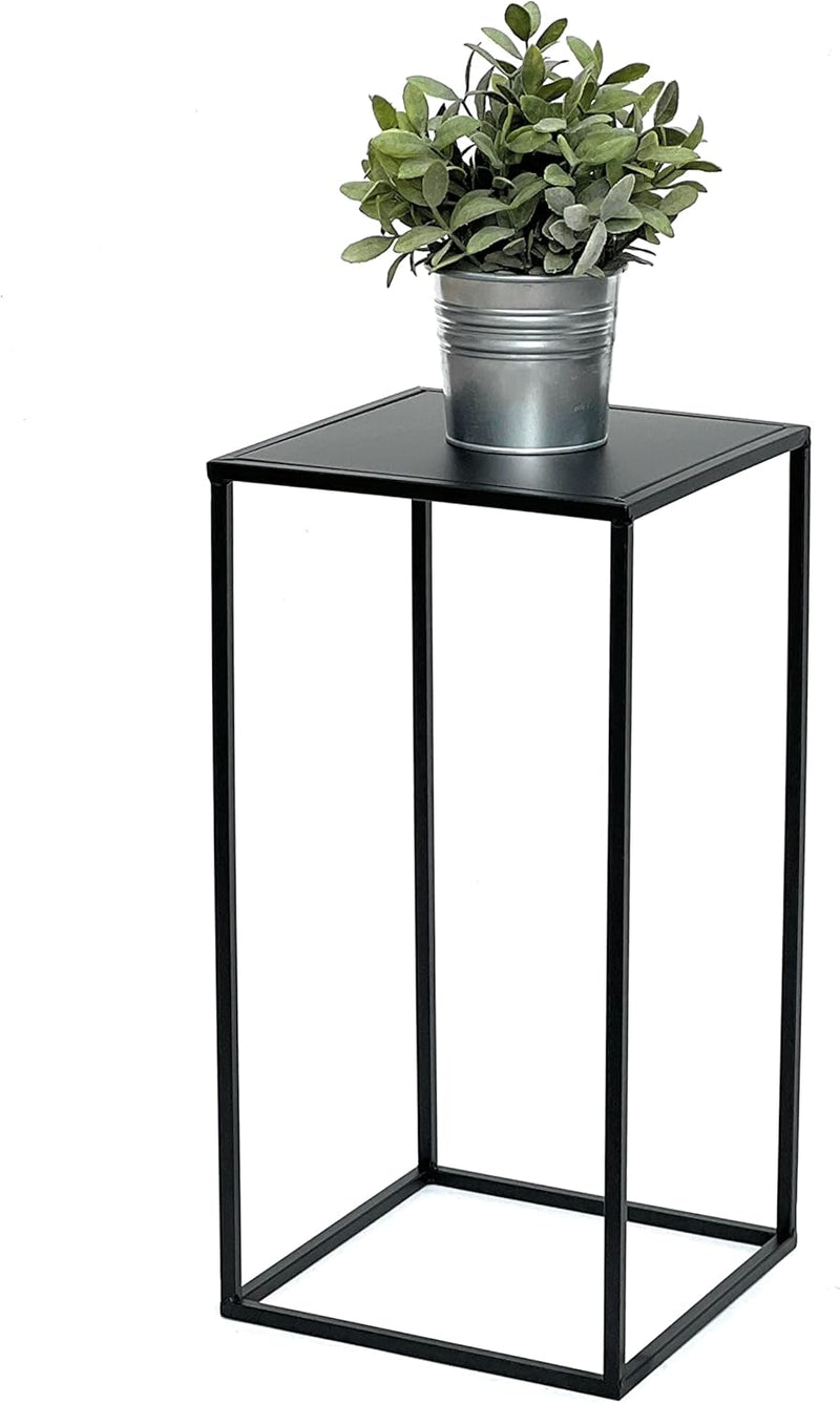 DanDiBo Blumenhocker Metall Schwarz Eckig 60-50 cm Blumenständer Beistelltisch 96312 Blumensäule Mod