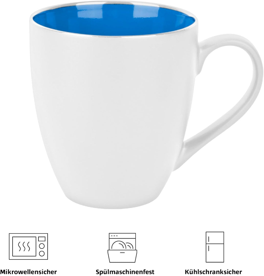 MIAMIO - 6 x 350 ml Kaffeetassen/Kaffeebecher Set - Tassen Set 6er Modern - Le Papillon Kollektion (
