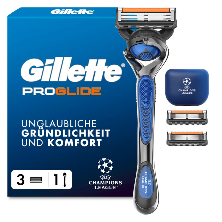 Gillette Fusion5 Proglide UEFA Champions League Special Edition, 1 Rasierer 3 Ersatzklingen mit neue
