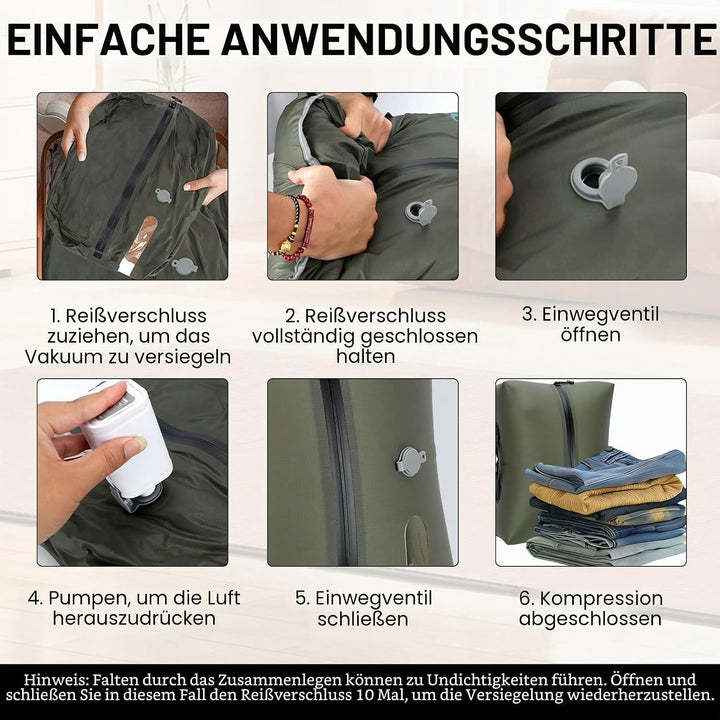 Vakuumbeutel TPU, Kompressionsbeutel mit Ventil für Pumpe oder manuelles, aus 70D Nylon, wasserdicht