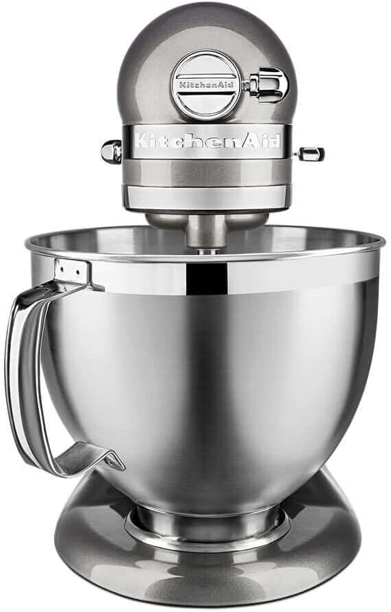 Kitchenaid 5KSM185PSEMS 4,8l Küchenmaschine, grau Medaillon Silber, Medaillon Silber