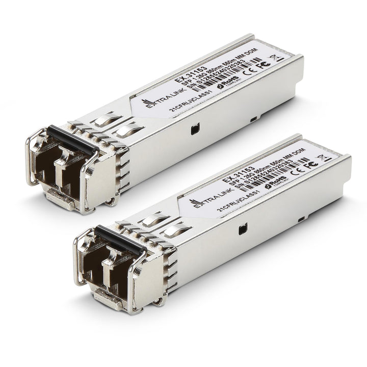 Extralink SFP Modul 1.25G LC Duplex Multimode 850 nm 550 m MSA-kompatibel – Für Cisco, Ubiquiti UniF