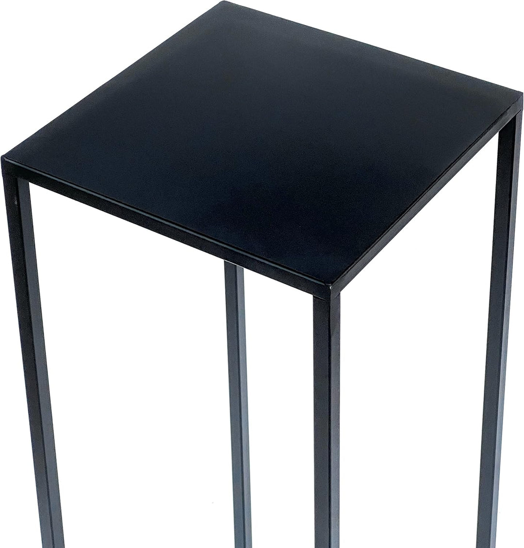 DanDiBo Blumenhocker Metall Schwarz Eckig 70 cm Blumenständer Beistelltisch 96350 Blumensäule Modern