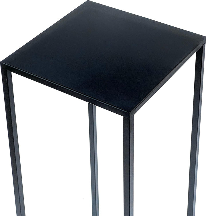 DanDiBo Blumenhocker Metall Schwarz Eckig 70 cm Blumenständer Beistelltisch 96350 Blumensäule Modern
