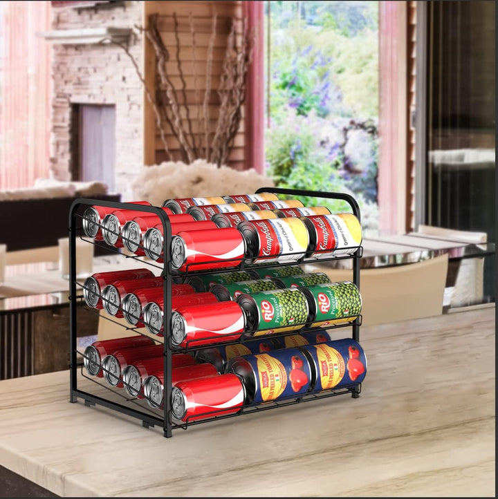 2er-Set Dose Organizer für Pantry 3 Etagen stapelbarer Dosenspender Dose Rack Organizer halten bis z