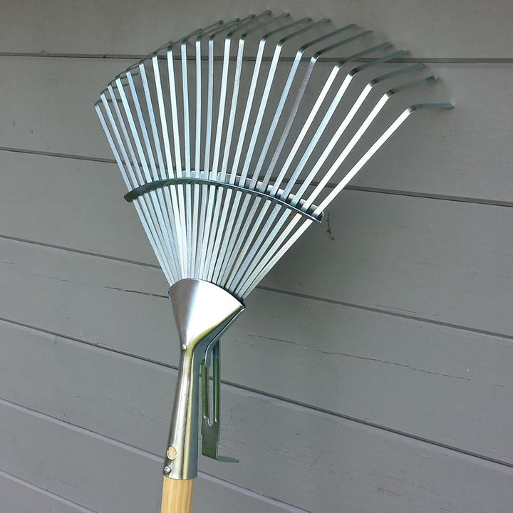 Garten Gerät Harke Rasen Boden Erde Rechen Metall Zinken Gartenrechen mit und ohne Holz Stiel (Reche