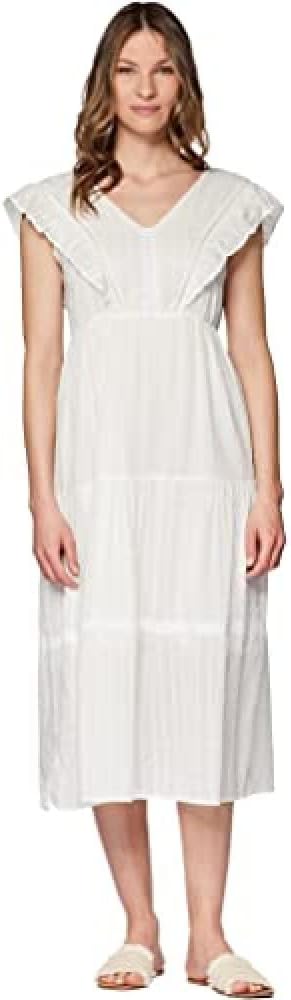 Mavi Damen Long Dress Kleid L Antique White, L Antique White