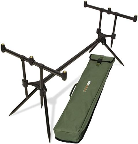 G8DS® Set Rod Pod Rutenhalter + Tragetasche inklusive 2 Bissanzeiger mit Ton- und Lautstärkeregler f