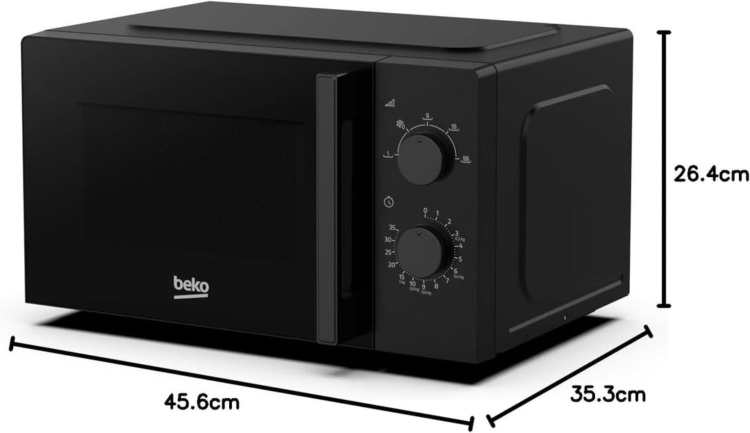 Beko - MOC20100B2 Mikrowelle, 5 Leistungsstufen, 20 Liter, 700 W, freistehend, Timer 35 min - Schwar