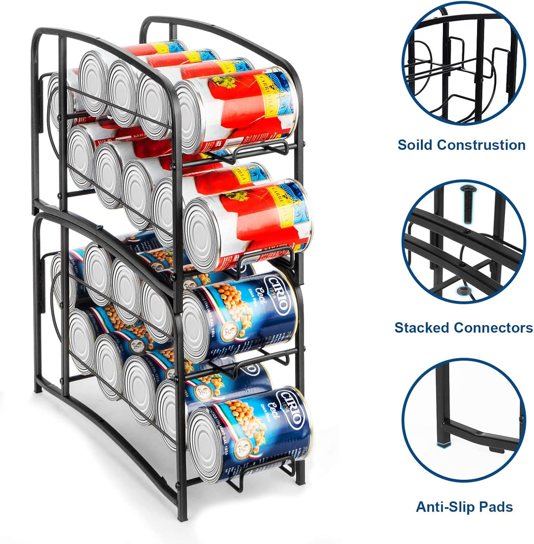 Bomclap Rollen Dosenspender Dosenhalter Kühlschrank Organizer, 2er Set Kühlschrank Dosenspender für