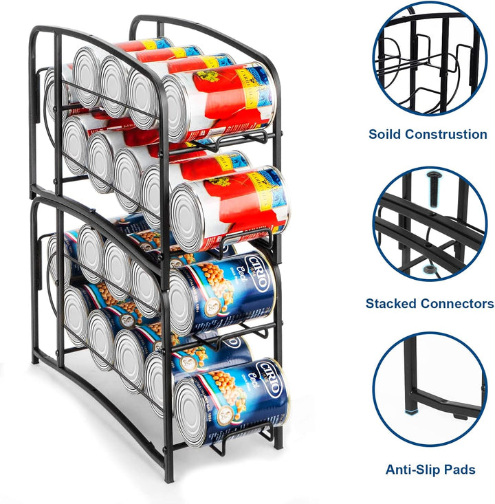 Bomclap Rollen Dosenspender Dosenhalter Kühlschrank Organizer, 2er Set Kühlschrank Dosenspender für