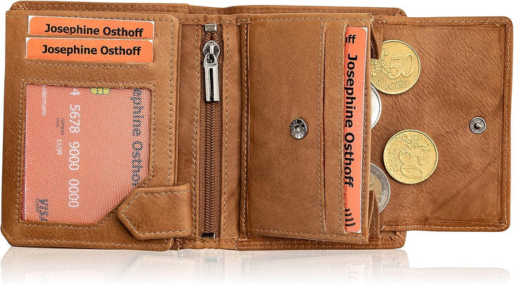 Josephine Osthoff Geldbörse Herren Portemonnaie Kreditkartenetui klein KleinGeldbörse Damen Slim Mün