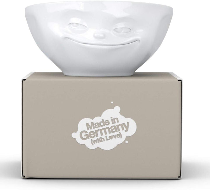 FIFTYEIGHT PRODUCTS Schalen 2er Set + Servietten, NEUHEIT 350 ml, GLÜCKLICH+GRINSEND