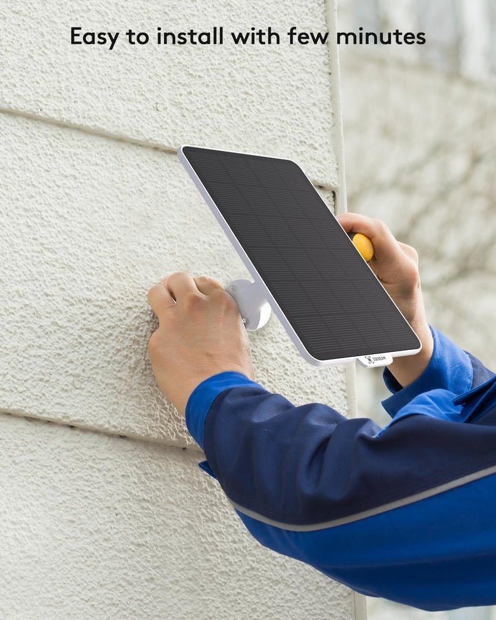 COCOCAM 3,5W Solarpanel für Batteriekameras, Kompatibel mit DC 5V-Batteriekameras mit Typ-C-Schnitts