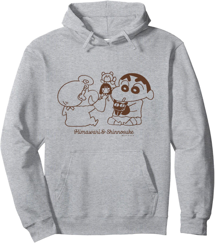 Crayon Shin-chan Shin-chan und Himawari Puppenspiel Pullover Hoodie