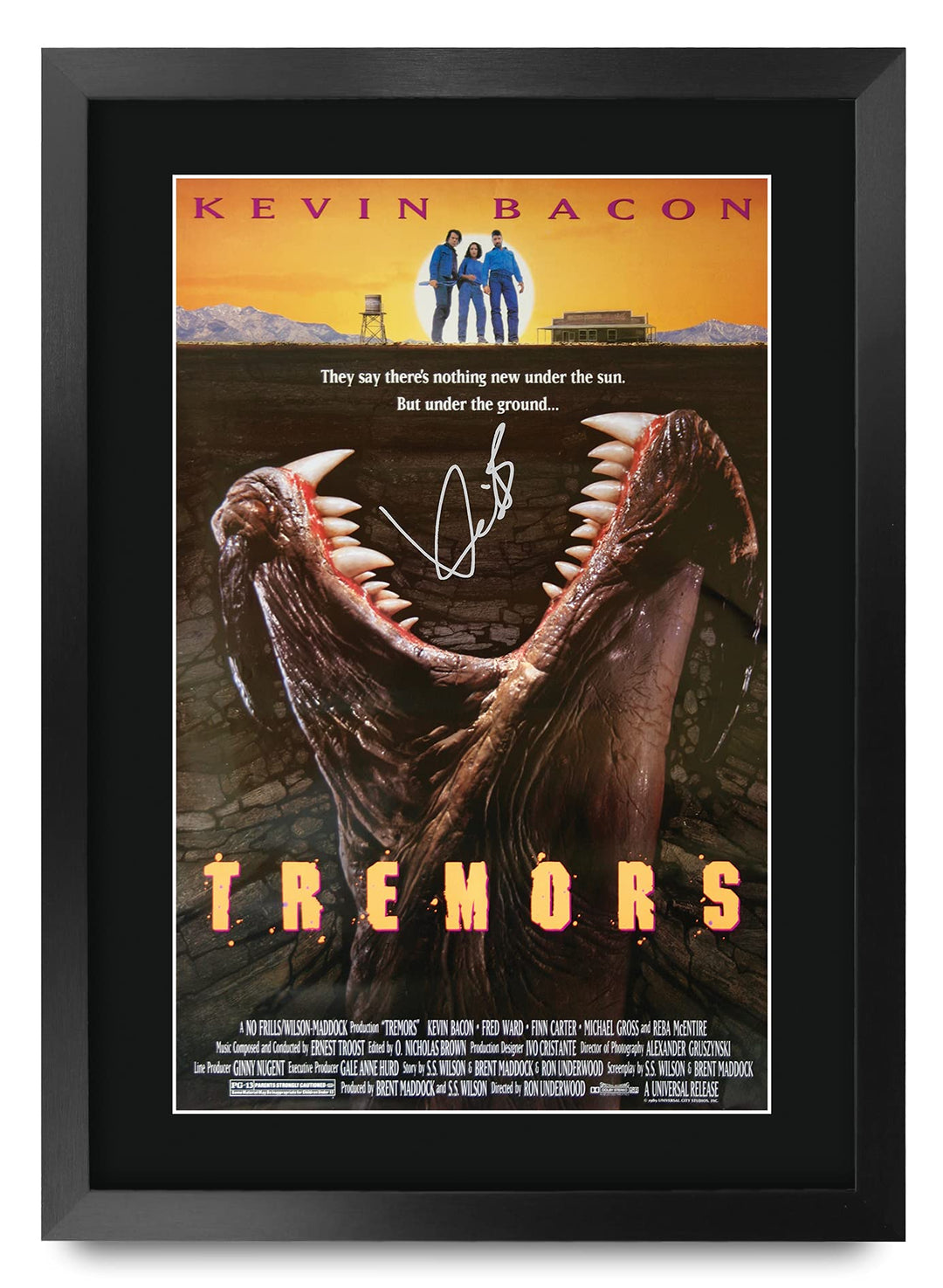 HWC Trading Tremors A3 Gerahmte Signiert Gedruckt Autogramme Bild Druck-Fotoanzeige Geschenk Für Kev