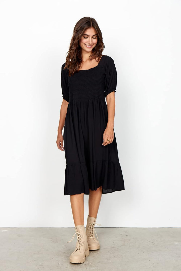 SOYACONCEPT Damen Kleid XL Schwarz, XL Schwarz
