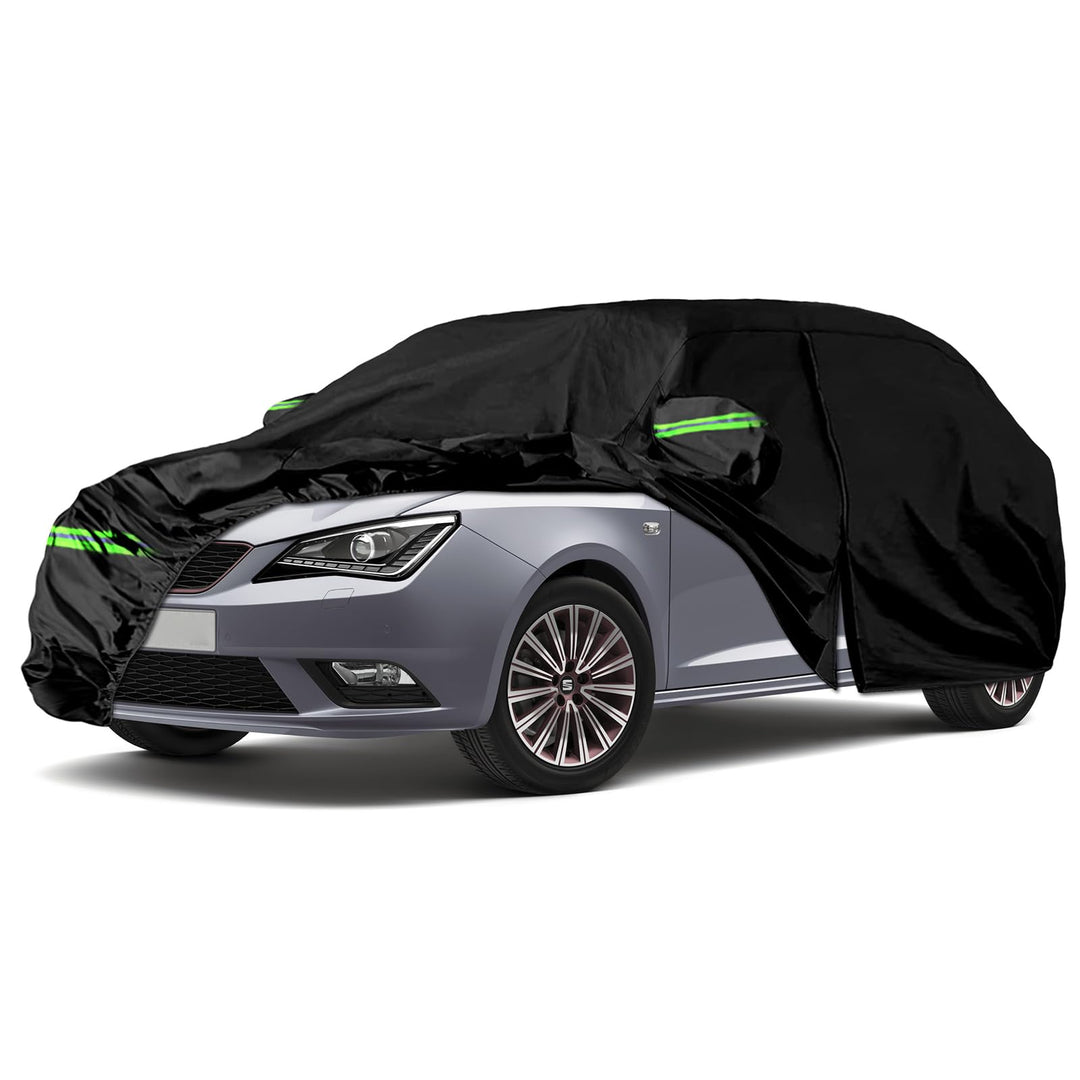 Autoabdeckung Passend für SEAT Ibiza 2008-2024, wasserdichte Vollgarage Autoplane mit Reissverschlus