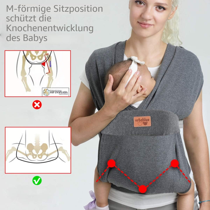 Babytrage für Neugeborene ab Geburt Extra Weich,Bauchtrage Baby-Tragetasche Ergonomisch Geeignet für