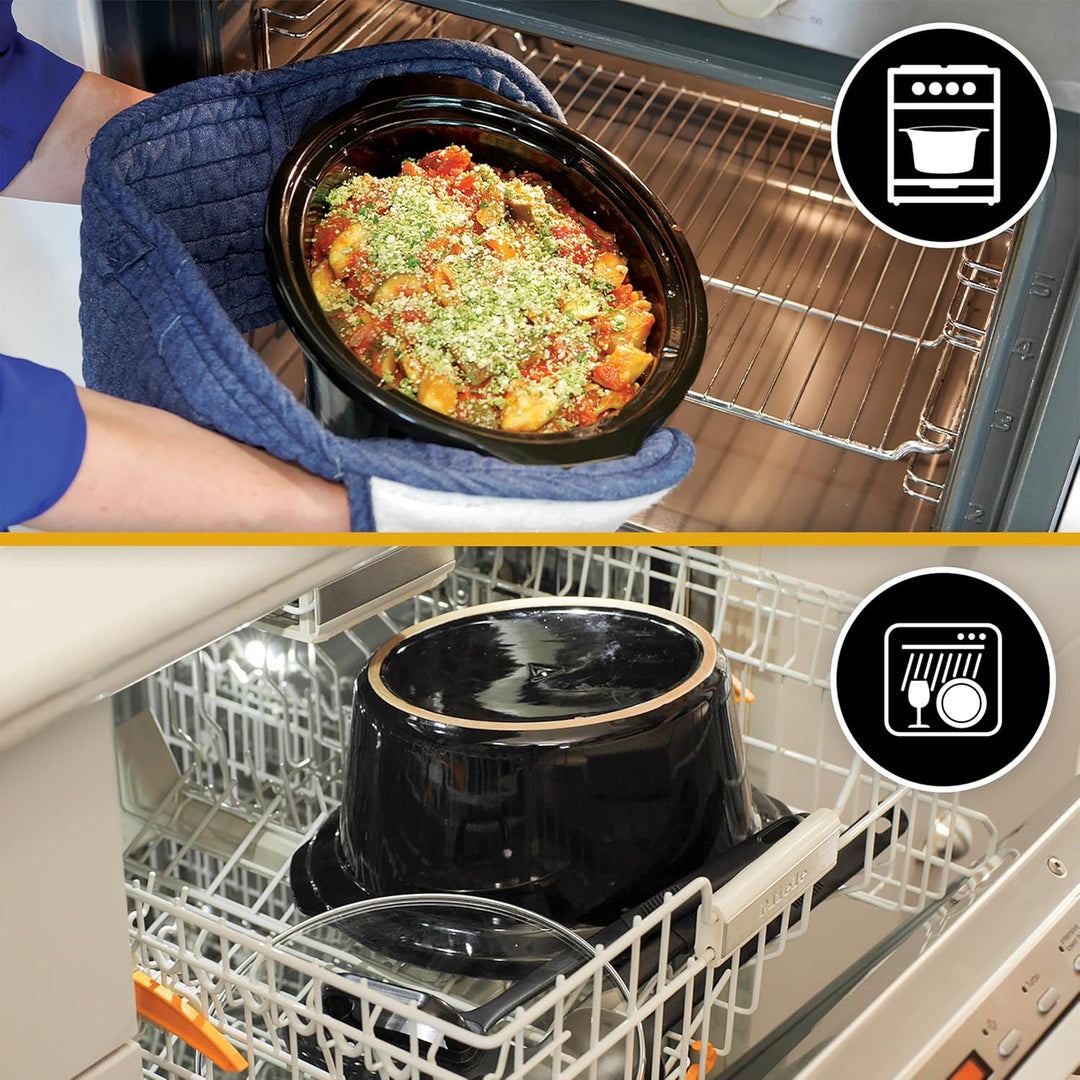 Crock-Pot Digital-Schongarer Slow Cooker mit Scharnierdeckel | einstellbare Garzeit | 4,7 Liter (4-5