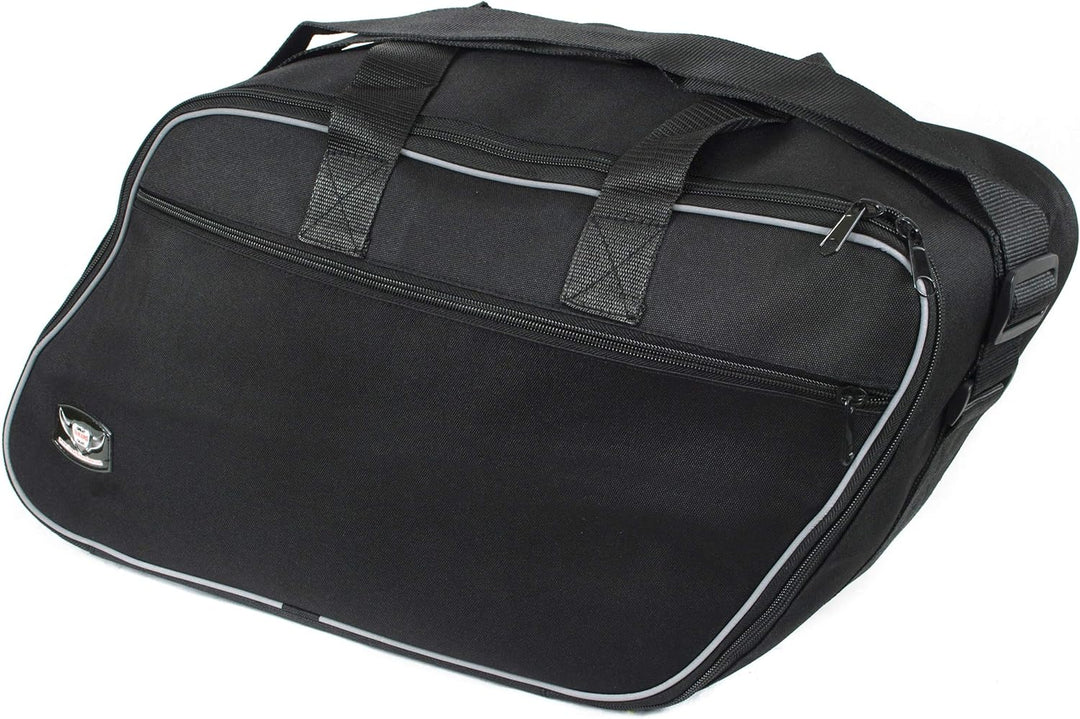 GROSSES Biker-ZAHNRAD - Packtaschen für Innenfutter für Harley Davidson Road King Electra Glide-Paar