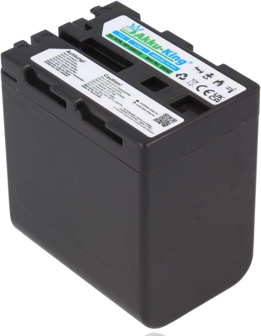 Akku-King Akku kompatibel mit Sony NP-FM90, NP-QM91D - Li-Ion 6000mAh - für Sony CCD-TRV106K, CCD-TR