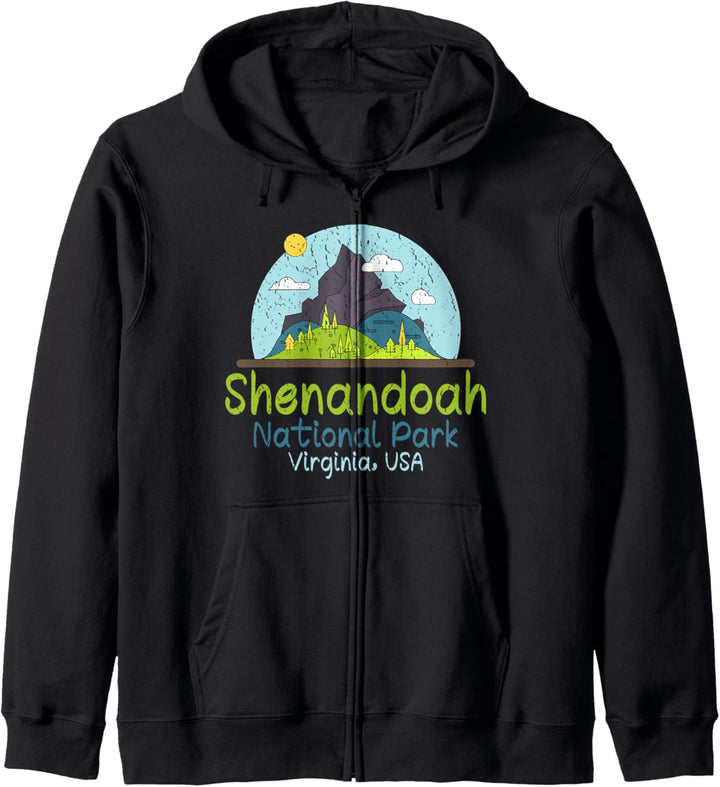 Virginia-Nationalpark Shenandoah Valley Tees Camping Sonnenuntergang Kapuzenjacke