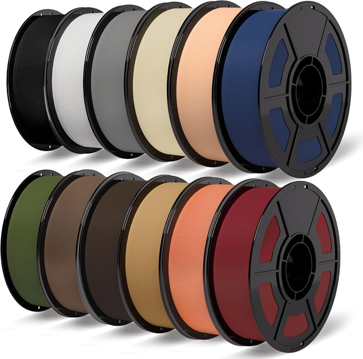 iSANMATE PLA Matte Filament 1.75mm, Hochgeschwindigkeits Matt PLA Bundle, Sauber Gewickelt Filament