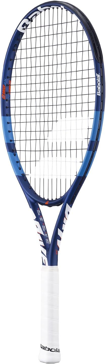 Babolat, Tennisschläger Modell Drive Junior, Einheitsgrösse, Weiss/Blau, Leicht, Griff für kleine Hä