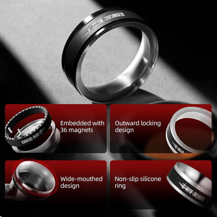 MHW-3BOMBER YU Series 58mm Dosing Funnel, Espressoring mit 36 Magneten, Aussennut-Design, Rutschfest