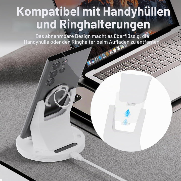 Magnetische Ladestation von Samsung, kompatibel mit den kabellosen Ladegeräten der Samsung Galaxy-Mo