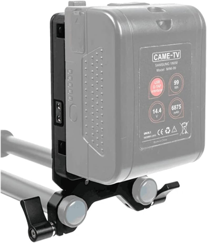 CAME-TV Mini-V-Montageplatte mit 2 D-Tap-Ausgängen und Dual-15-mm-Stangenklemme