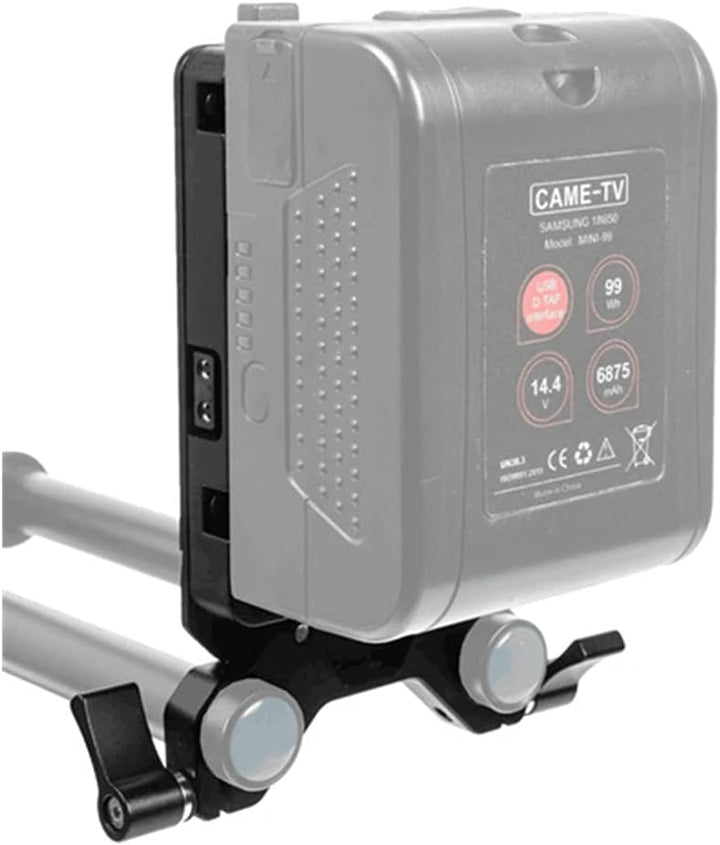 CAME-TV Mini-V-Montageplatte mit 2 D-Tap-Ausgängen und Dual-15-mm-Stangenklemme