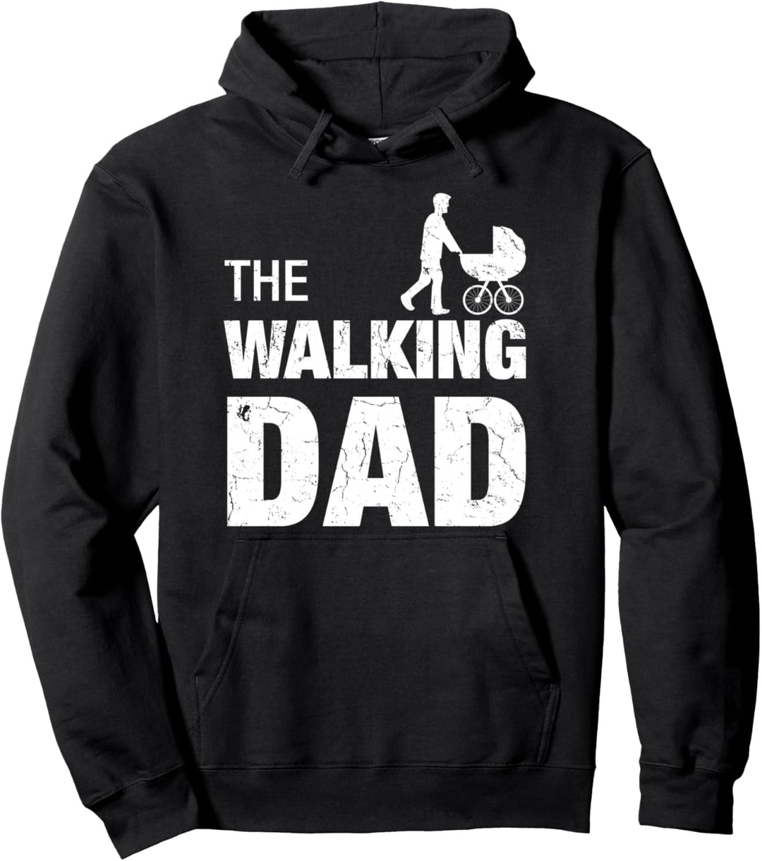 The Walking Dad Happy Father's Day, Dad Short Sleeve Graphic Pullover Hoodie
