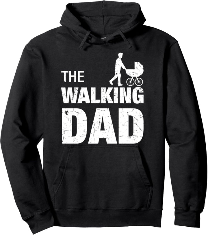The Walking Dad Happy Father's Day, Dad Short Sleeve Graphic Pullover Hoodie