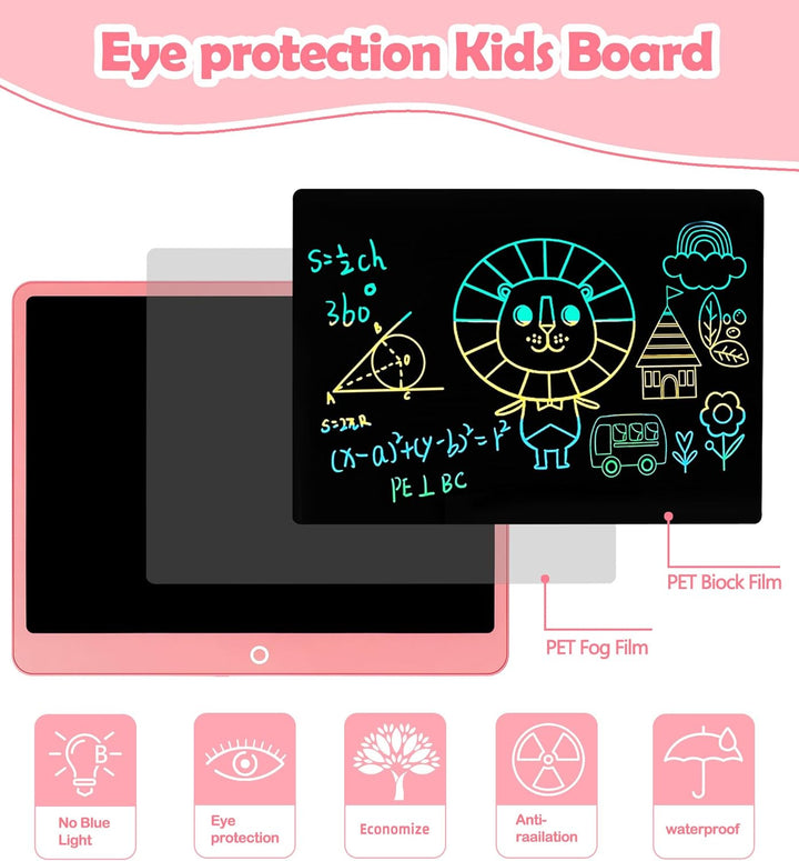 Bunte LCD Schreibtafel Kinder 16 Zoll, Maltafel Zaubertafel Digital Zeichnen Writing Tablet Ektronis