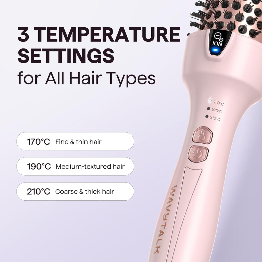 Wavytalk Thermobürste, Thermal Brush 38mm Ionische Lockenbürste erhitzt zur Erzeugung natürlicher Lo
