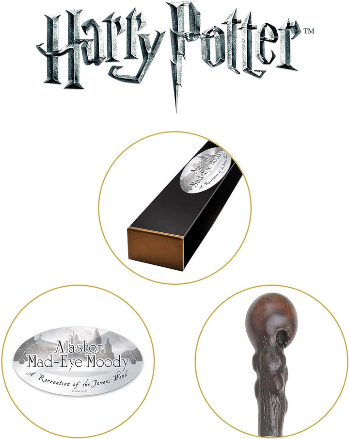 The Noble Collection - Alastor Mad-Eye Moody Character Wand - 15in (38cm) Wizarding World Wand with