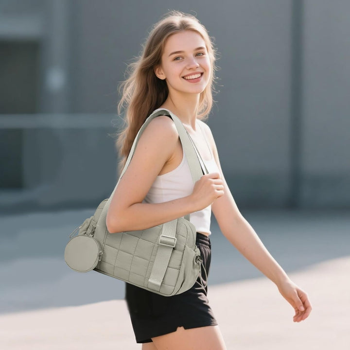 LEDAOU Mini Sporttasche für Damen, Kleiner gepolsterter Turnbeutel mit Nassfach und Münztasche, Leic