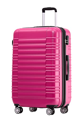 BEIBYE Reisekoffer 2088 Hartschalekoffer Gepäck Koffer Trolley Grösse XL in 14 Farben (Peach) Peach