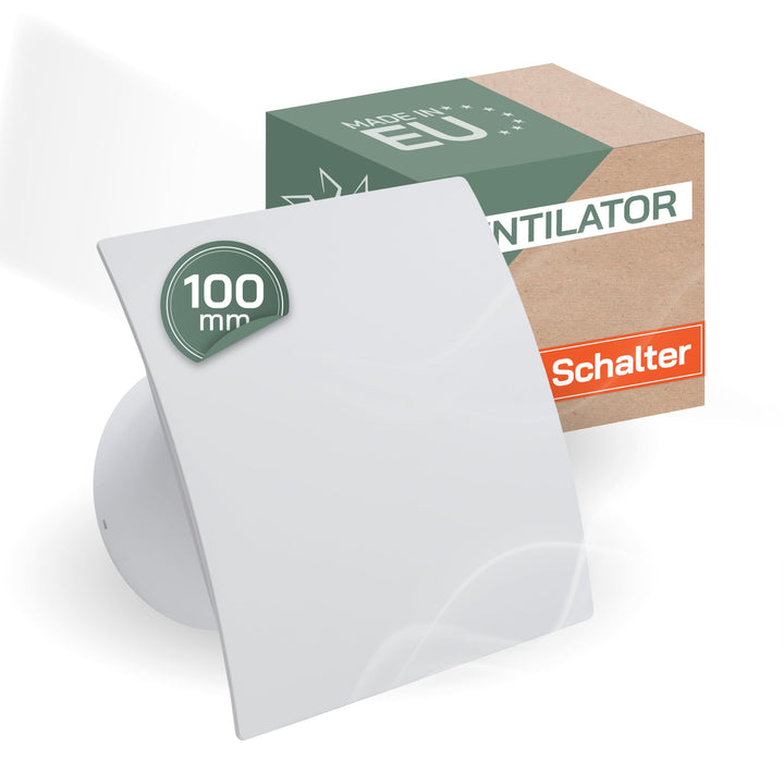 Vent Systems Badlüfter 100mm Weiss Wasserdicht Badventilator mit Lichtschalter-Aktivierung - IPX4 37