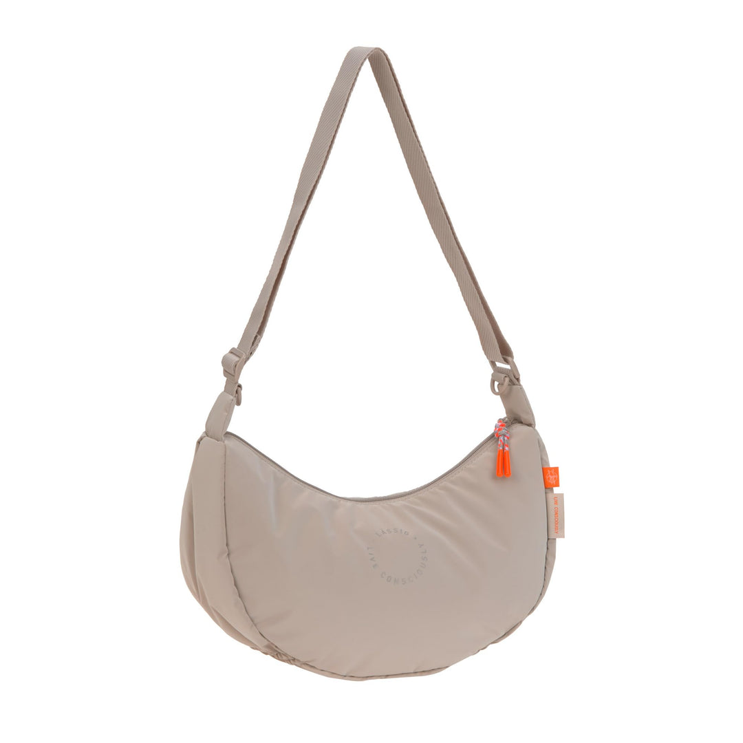 LÄSSIG Wickeltasche Umhängetasche inkl. Kinderwagenbefestigung/Stretch Up Bum Bag Beige, Beige