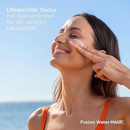 ISDIN Pack FusionWater MAGIC LSF 50, ultraleichte Sonnencreme für das Gesicht mit Wasserformel, 50 m