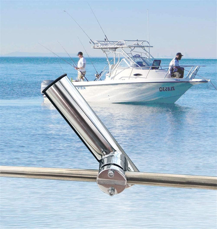 KAOLALI Rutenhalter Edelstahl 2 Stück für Boote Yachten Fischerboot Stil 2 (2 Stück), Stil 2 (2 Stüc