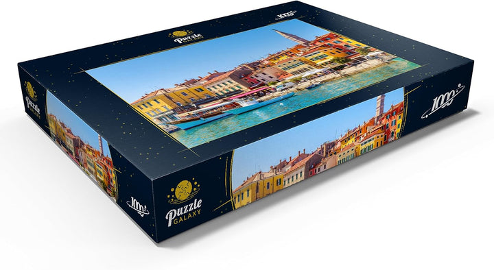 Buntes Rovinj in Istrien mit Booten im Hafen, Kroatien - Premium 1000 Teile Puzzle - MyPuzzle Sonder