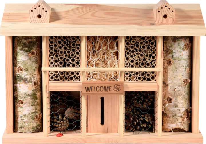 dobar® green label 22390FSCe Grosses Insektenhotel "Alabama"- Nisthilfe für Wildbienen & Insekten -