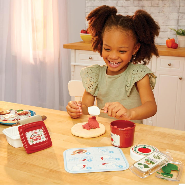 Little Tikes Creative Chefs Pizza Kit - Mit Speziellem Make-It! Mix-Spielsand, 22 Zubehörteilen, Rea