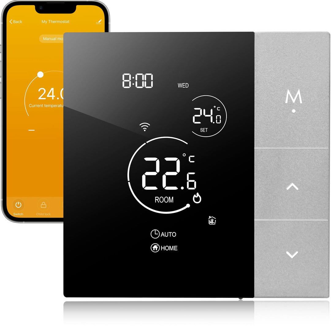 Beok Thermostat Fussbodenheizung WiFi, Smart Raumthermostat Thermostate Heizung Digital für Elektris