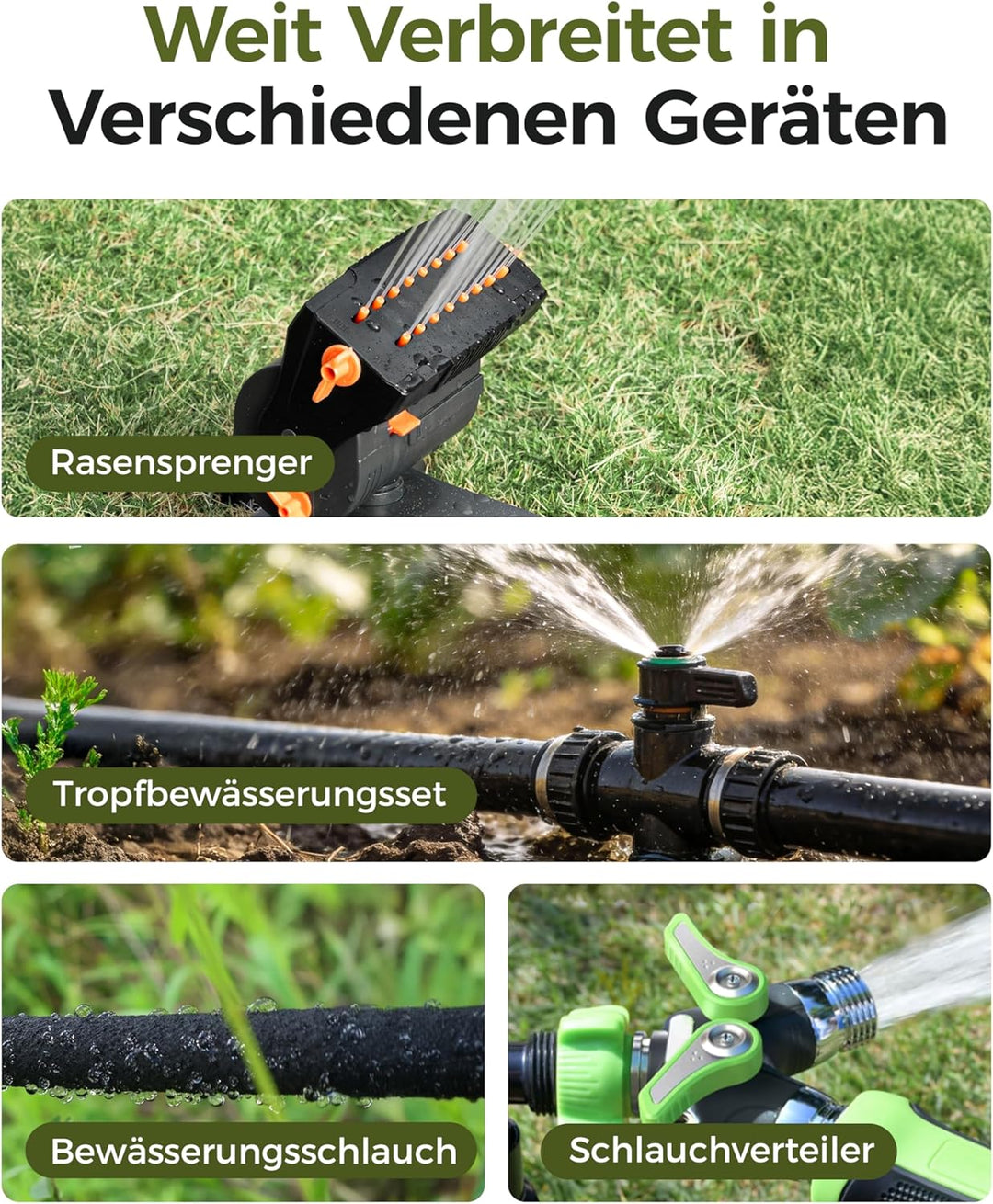 Diivoo Bewässerungscomputer, Bewässerungsuhr Bewässerung mit Wochen- und Tagesprogrammen, Regenverzö